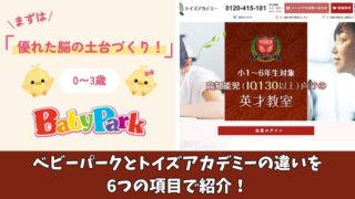 ベビーパークとトイズアカデミーの違いは？6つの項目で比較して紹介！ 