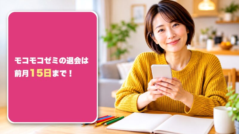 モコモコゼミの退会はフォームから前月15日まで！申請の流れと注意点を紹介！ 